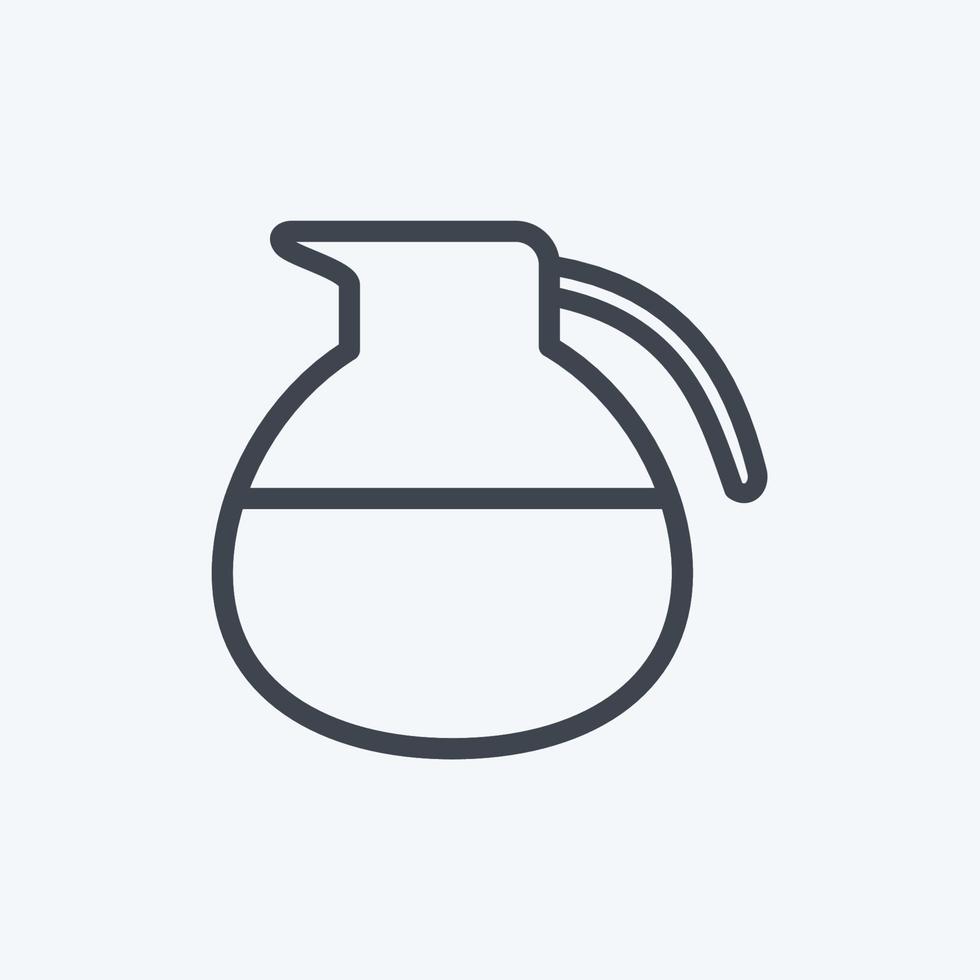 Icon Coffee Pot. suitable for Drink symbol. line style. simple design editable. design template vector. simple symbol illustration vector