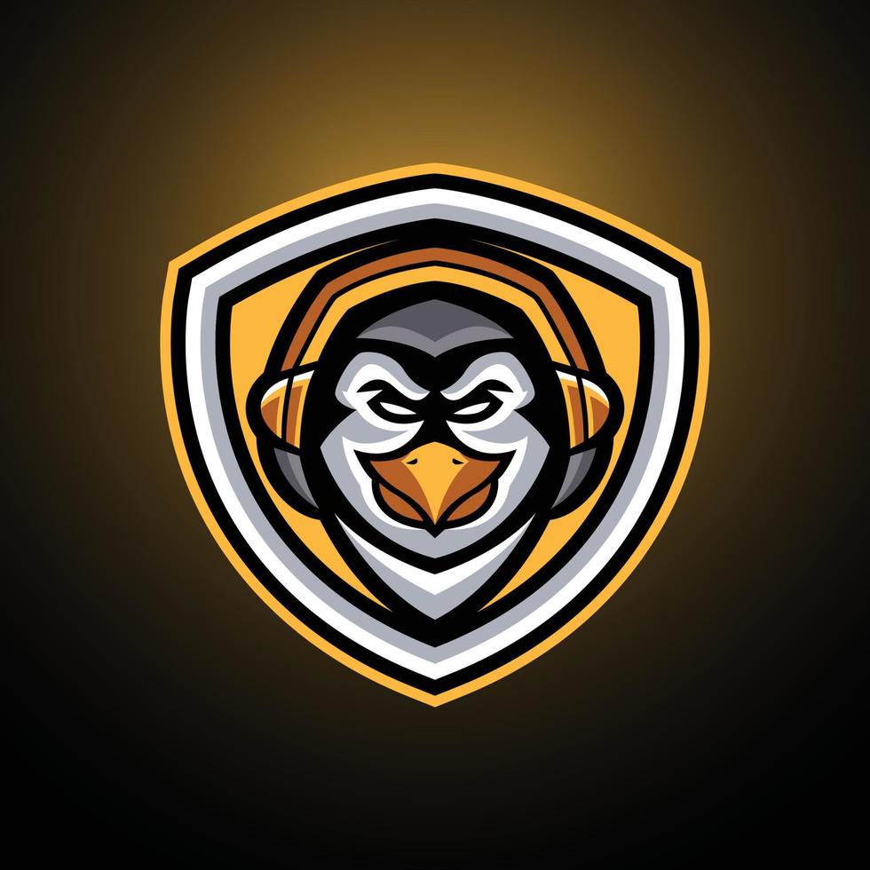 Penguin Esports Logo Templates vector