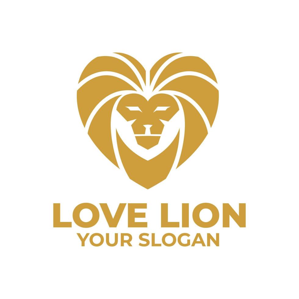 Love Lion Logo Templates vector