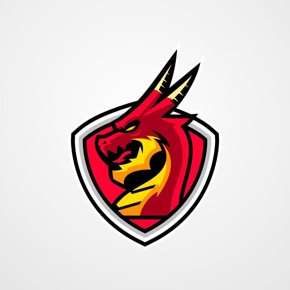 plantillas de logotipos de esports de dragones vector