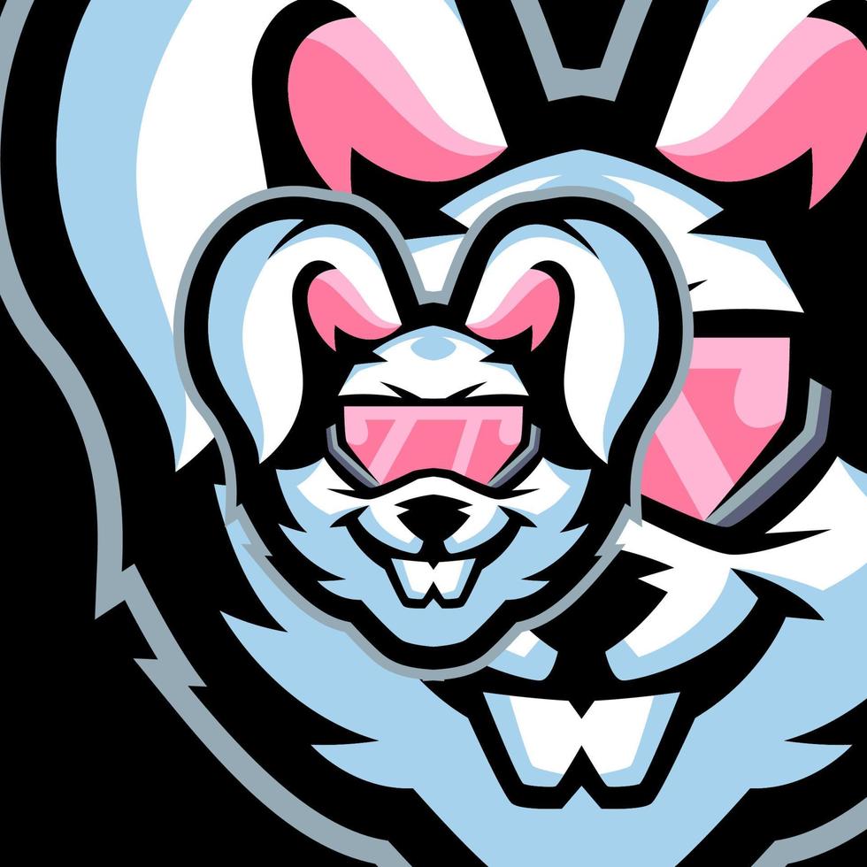 Rabbit Gaming Mascot Logo Templates vector