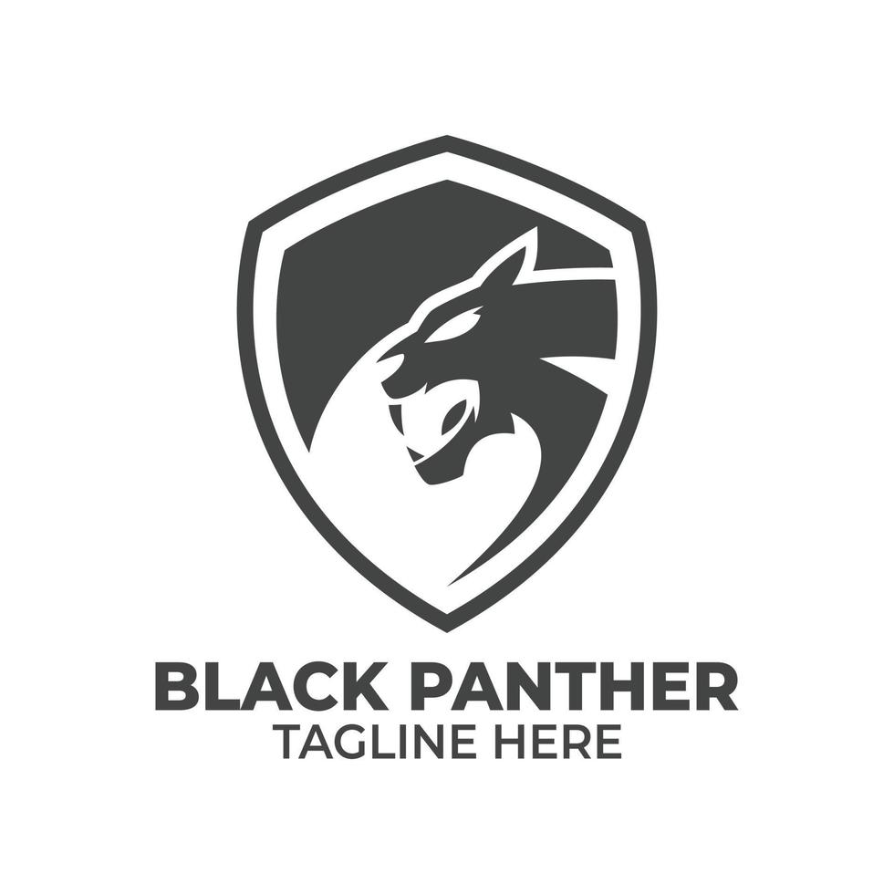 plantillas de logotipo de pantera negra vector