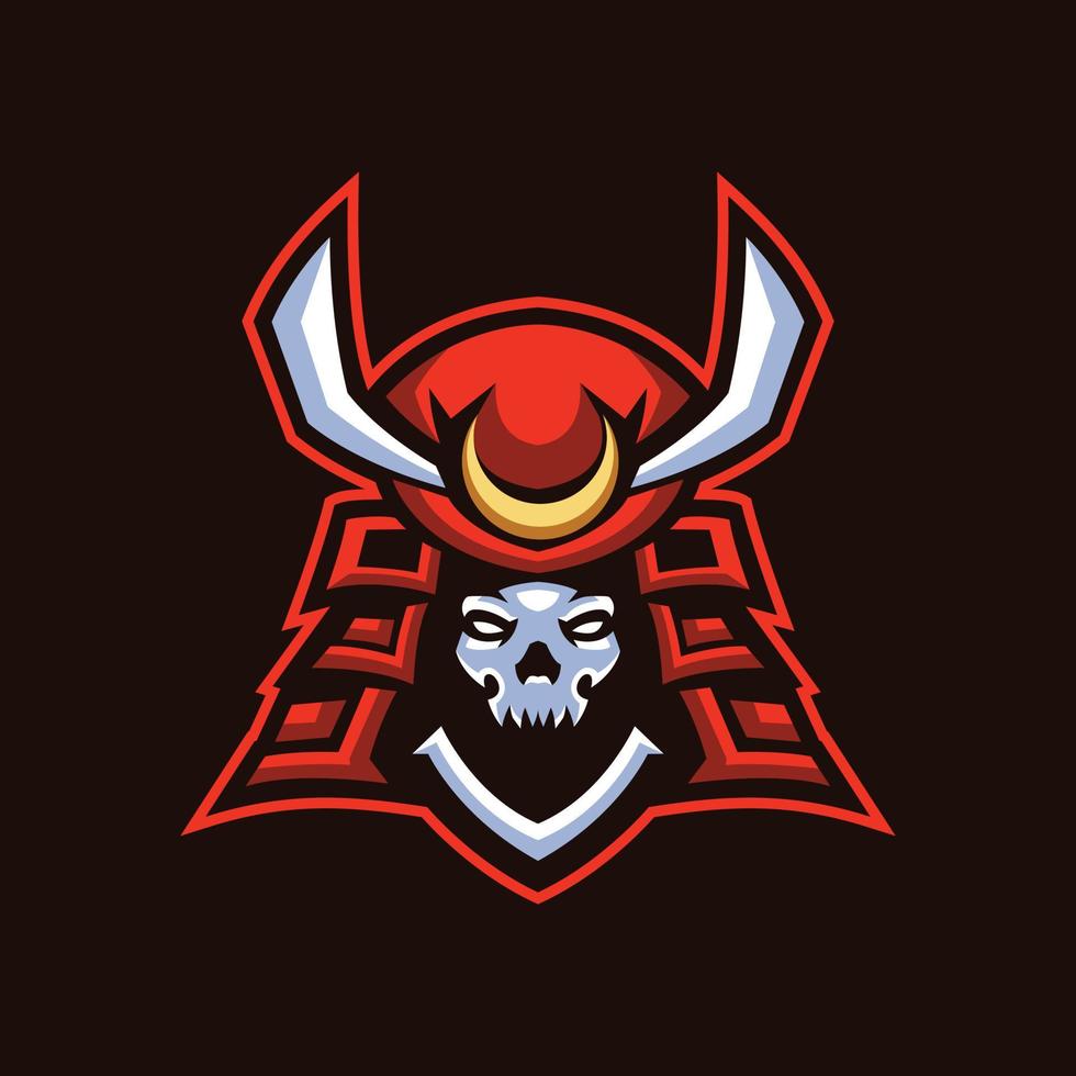 Skull Samurai Esports Logo vector