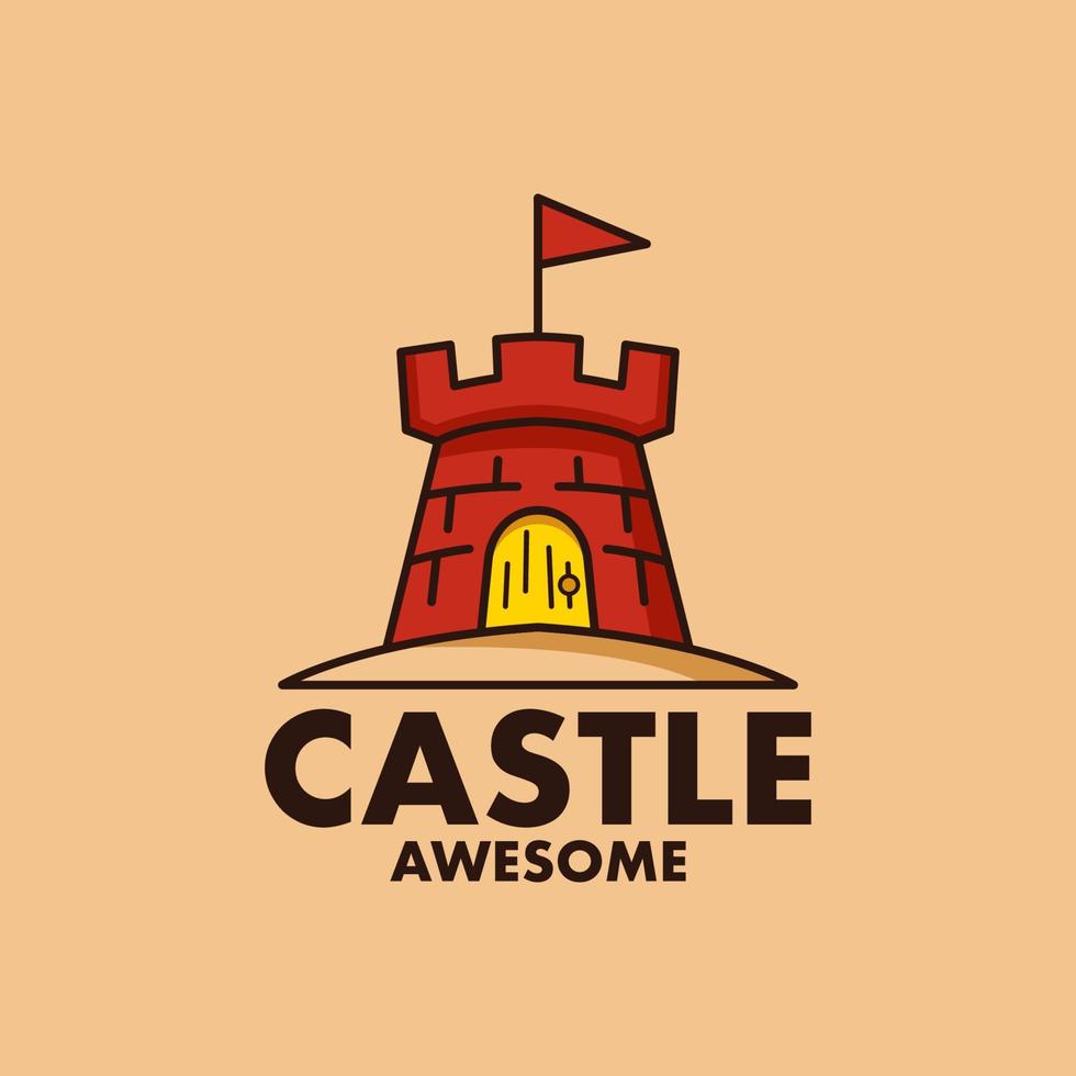 plantillas de diseño de logotipo de castillo vector