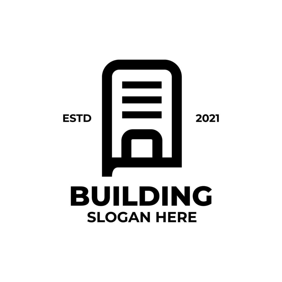 Paper Building Logo Design Templates vector