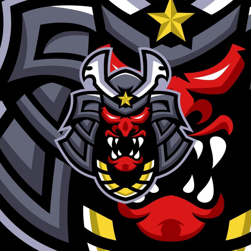 Samurai Mascot Logo Templates vector