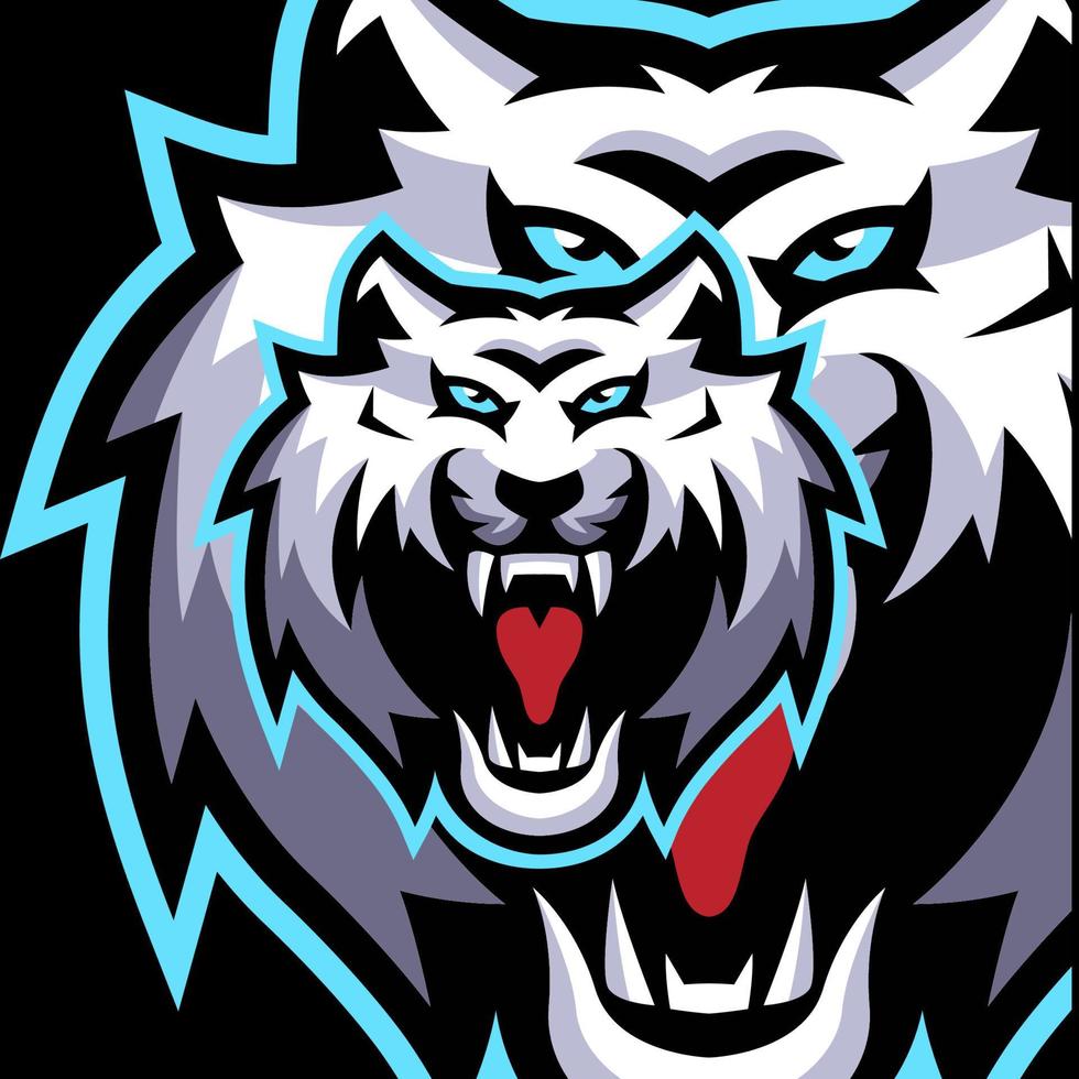 White Tiger Mascot Logo Templates vector