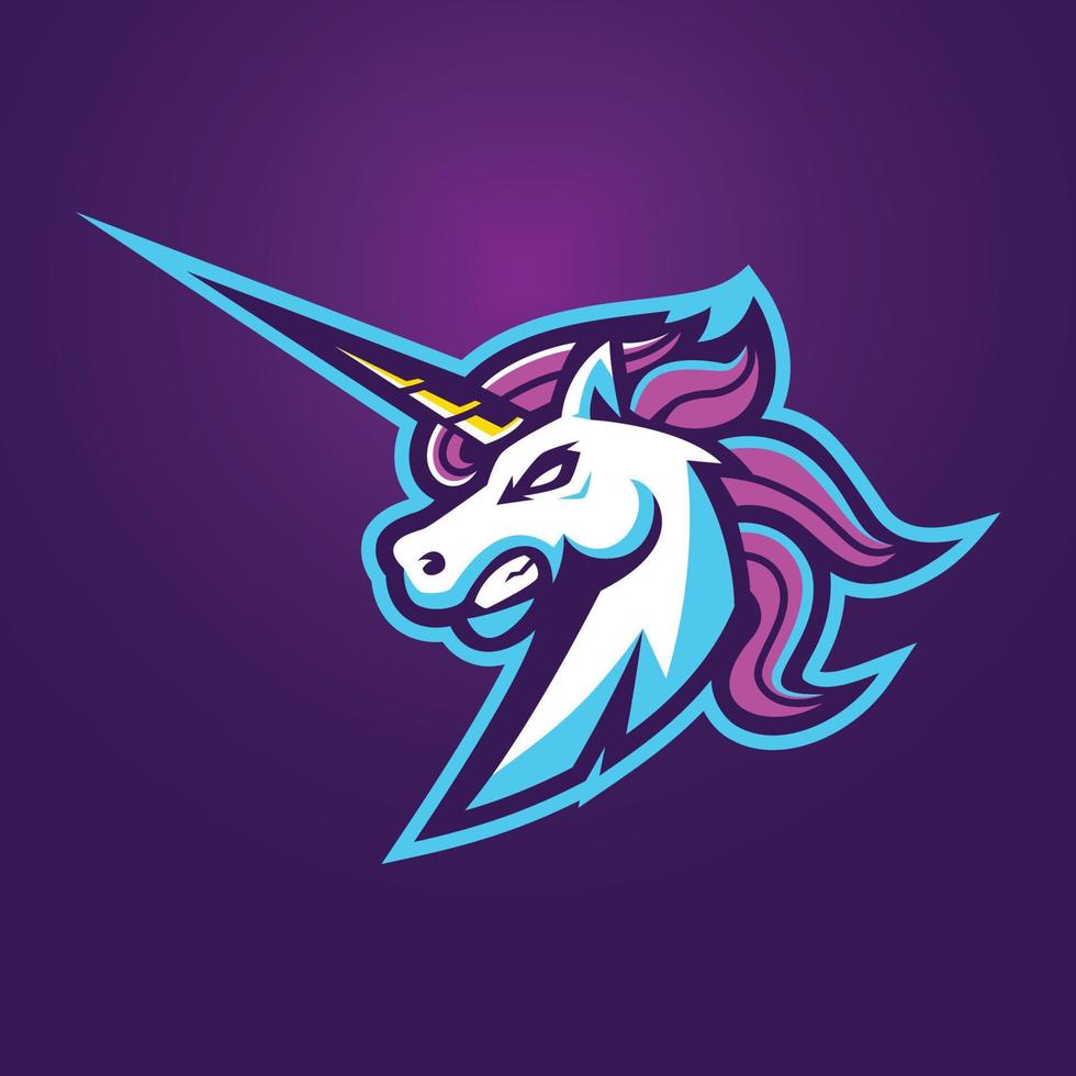 plantillas de logotipo de mascota de unicornio vector