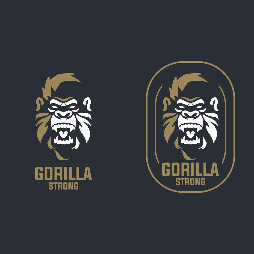 plantillas de logotipo de gorila vector