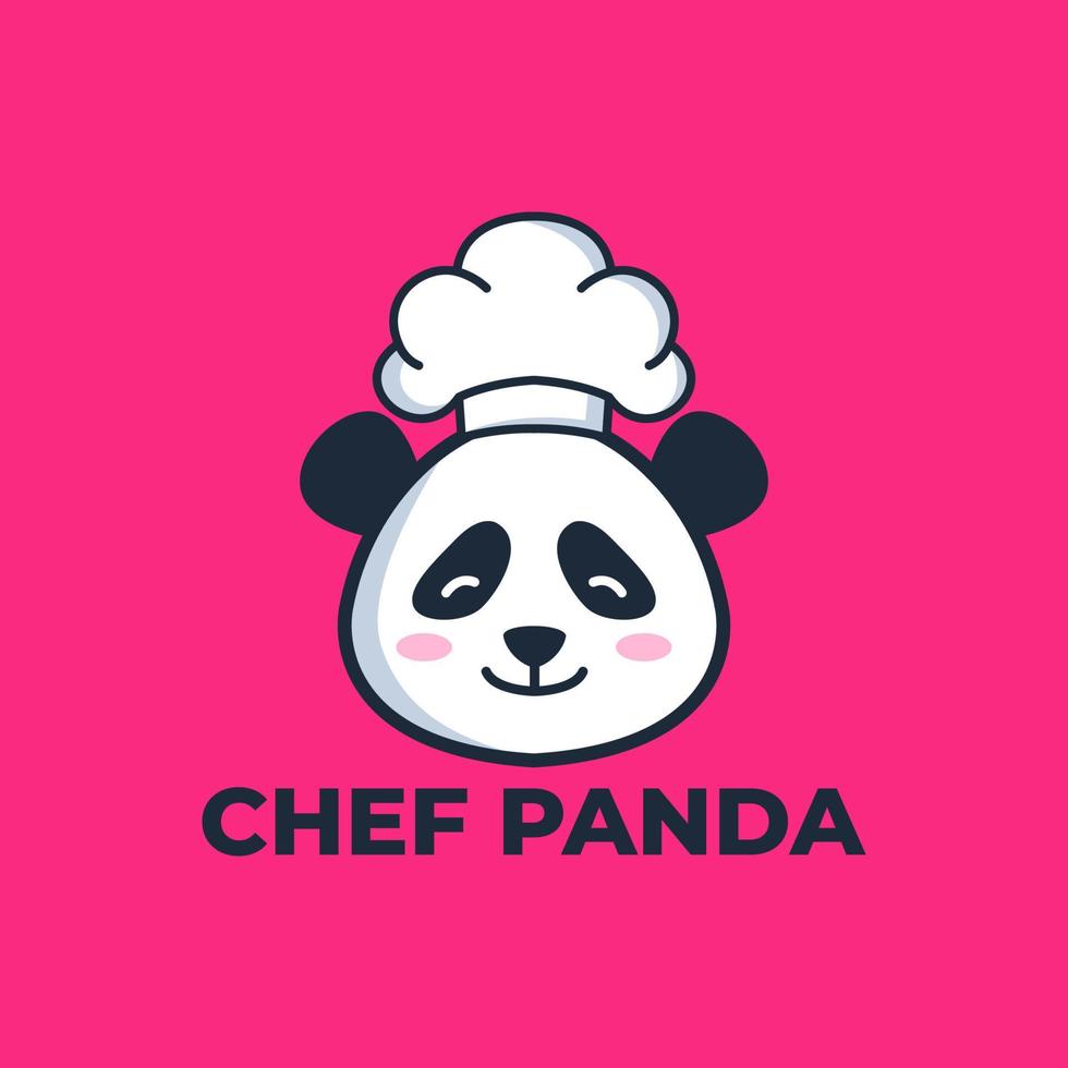 Chef Panda Logo Templates vector