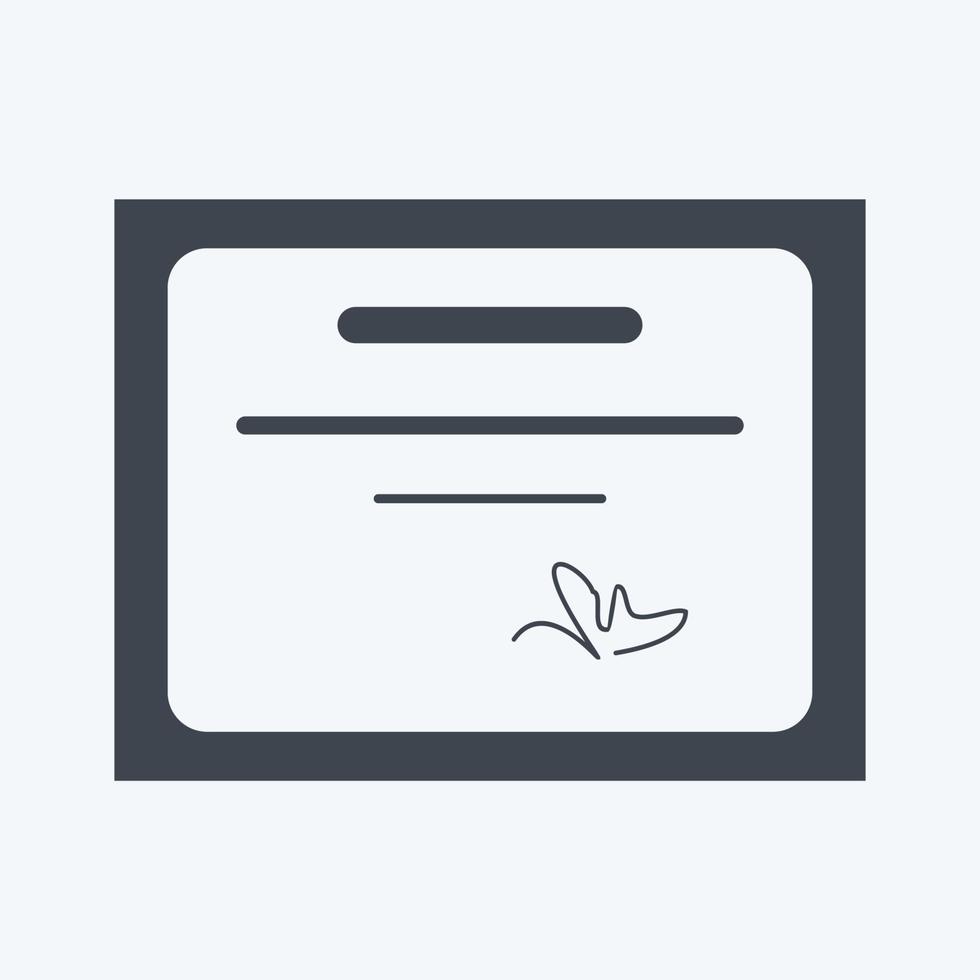 Icon Diploma. suitable for Web Interface symbol. glyph style. simple design editable. design template vector. simple symbol illustration vector