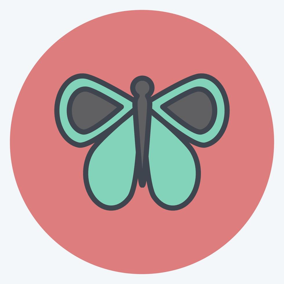 Icon Butterfly 1. suitable for Animal symbol. color mate style. simple design editable. design template vector. simple symbol illustration vector