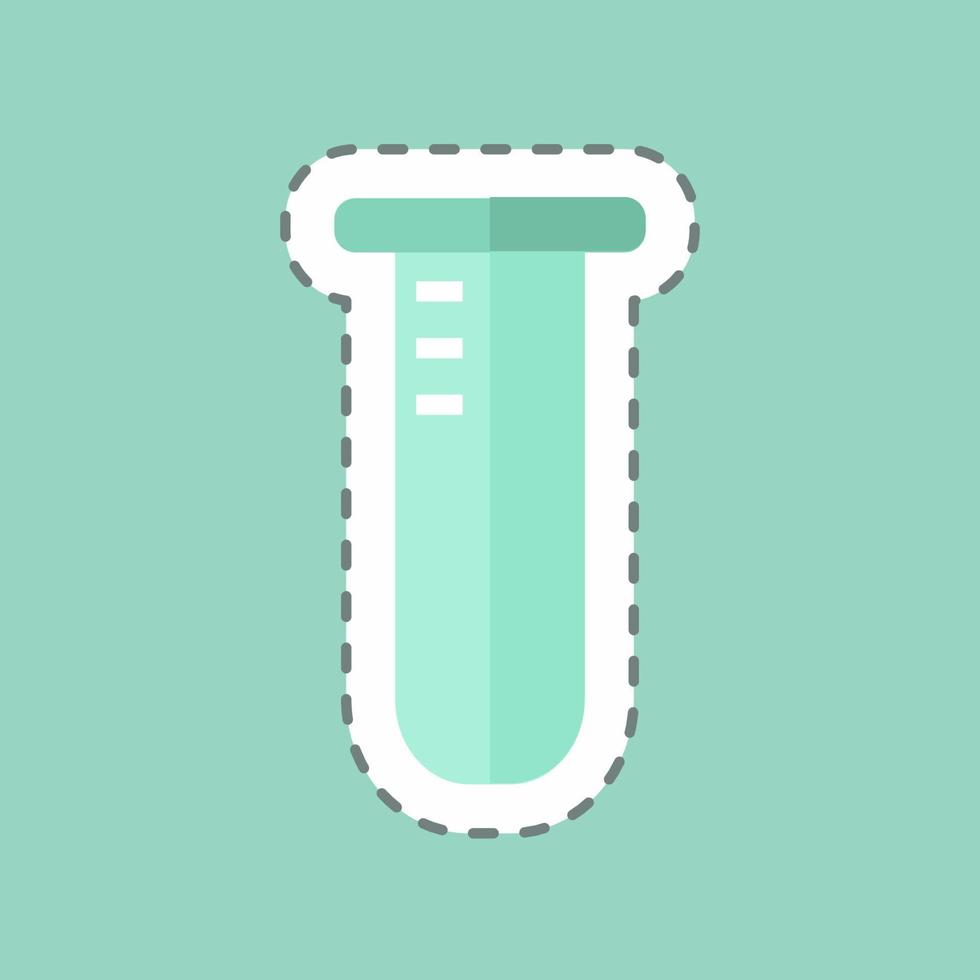 Sticker line cut Research. suitable for digital web symbol. simple design editable. design template vector. simple symbol illustration vector