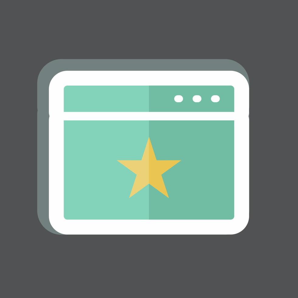 Sticker Website Promotion. suitable for IT Services symbol. simple design editable. design template vector. simple symbol illustration vector