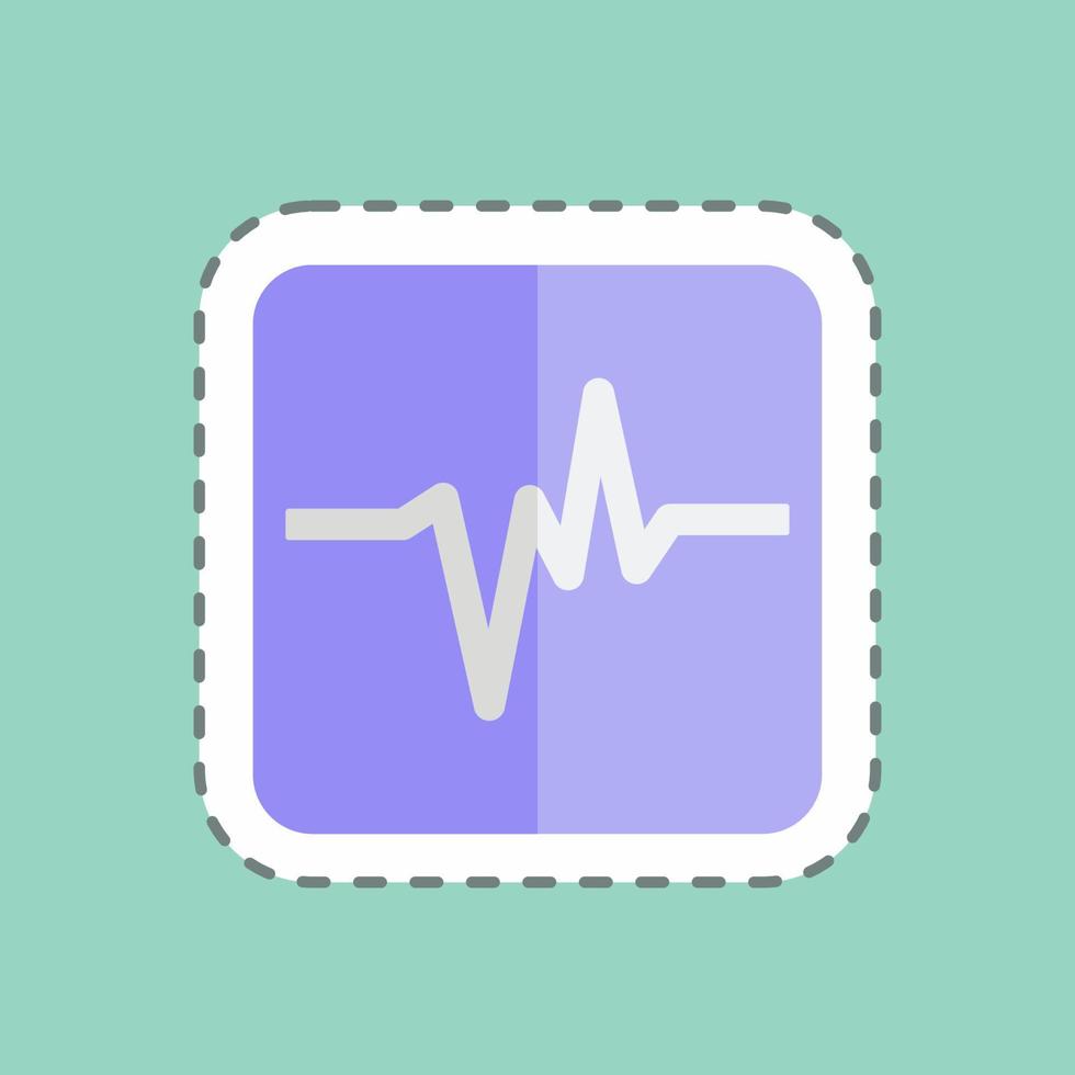 Sticker line cut Earthquake Reading. suitable for disasters symbol. color mate style. simple design editable. design template vector. simple symbol illustration vector
