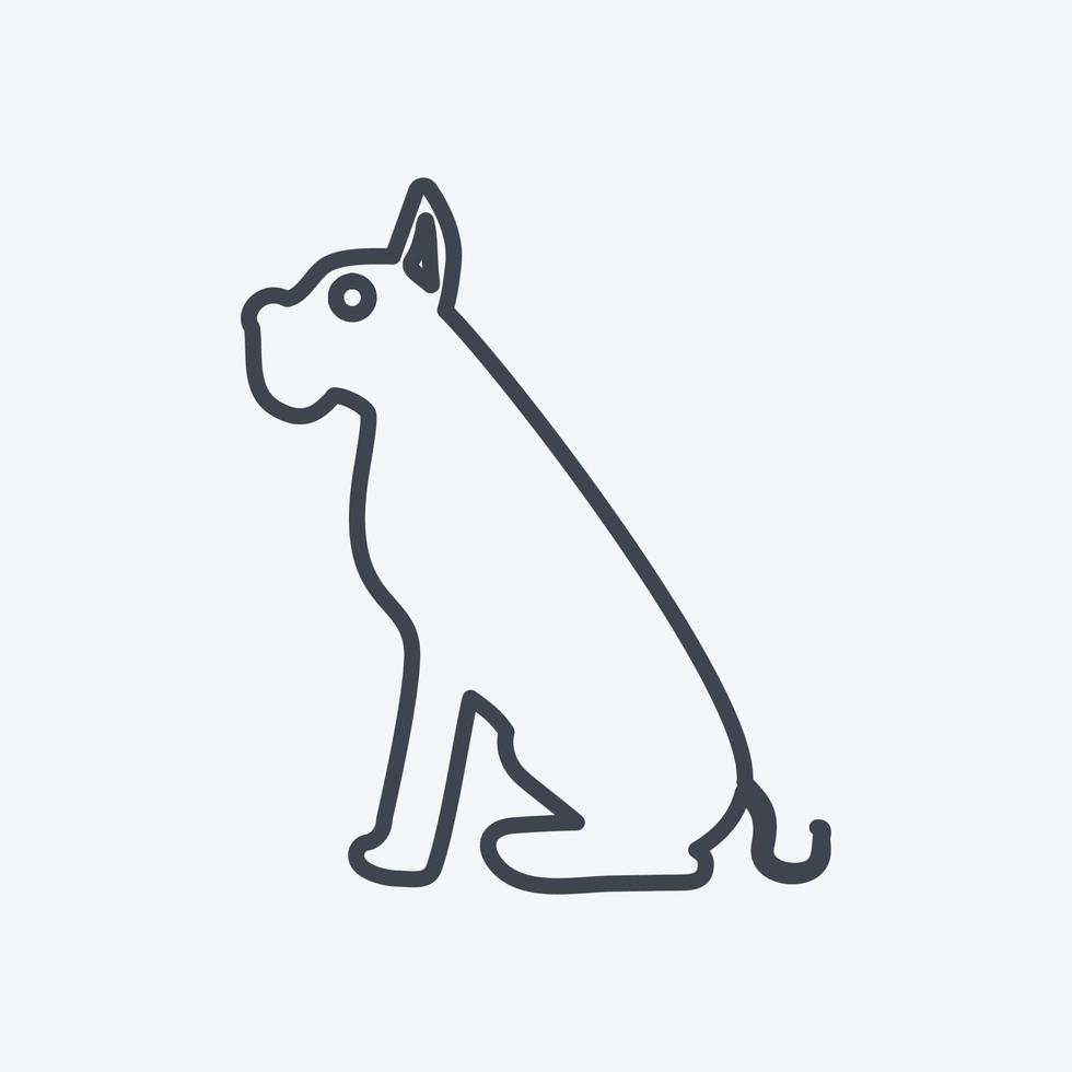 perro icono. adecuado para el símbolo animal. estilo de línea diseño simple editable. vector de plantilla de diseño. ilustración de símbolo simple