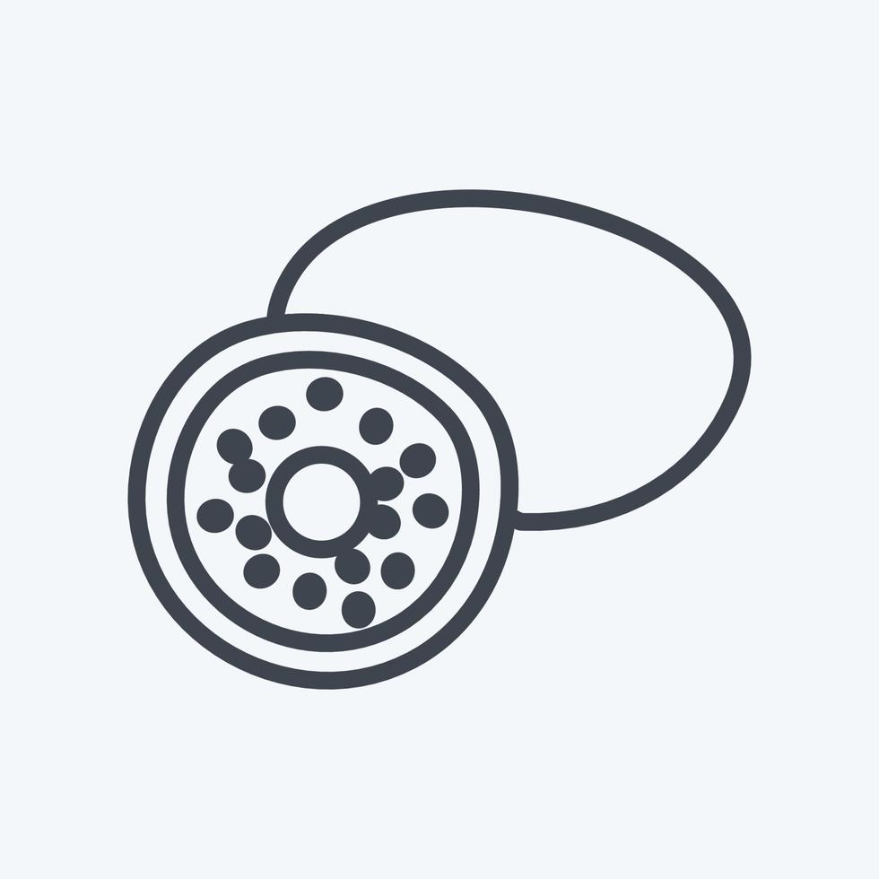 Icon Kiwi. suitable for Fruits and Vegetables symbol. line style. simple design editable. design template vector. simple symbol illustration vector