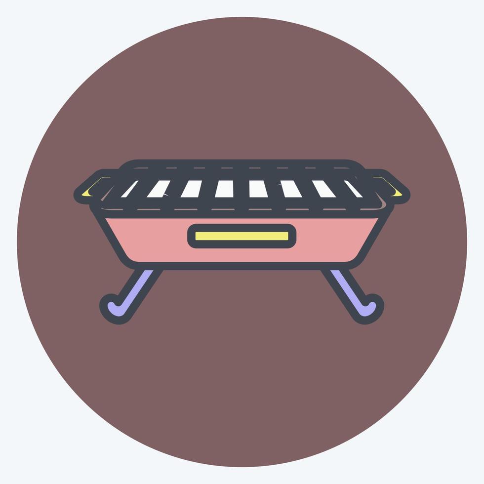 Icon Barbecue. suitable for Home symbol. color mate style. simple design editable. design template vector. simple symbol illustration vector