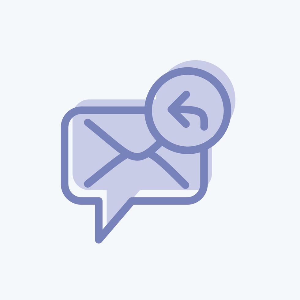 Icon Email Replay. suitable for Feedback symbol. two tone style. simple design editable. design template vector. simple symbol illustration vector