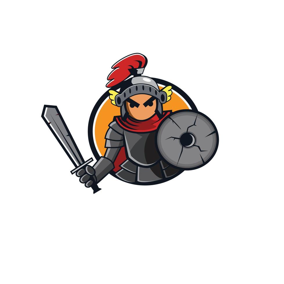 warrior and sword vector