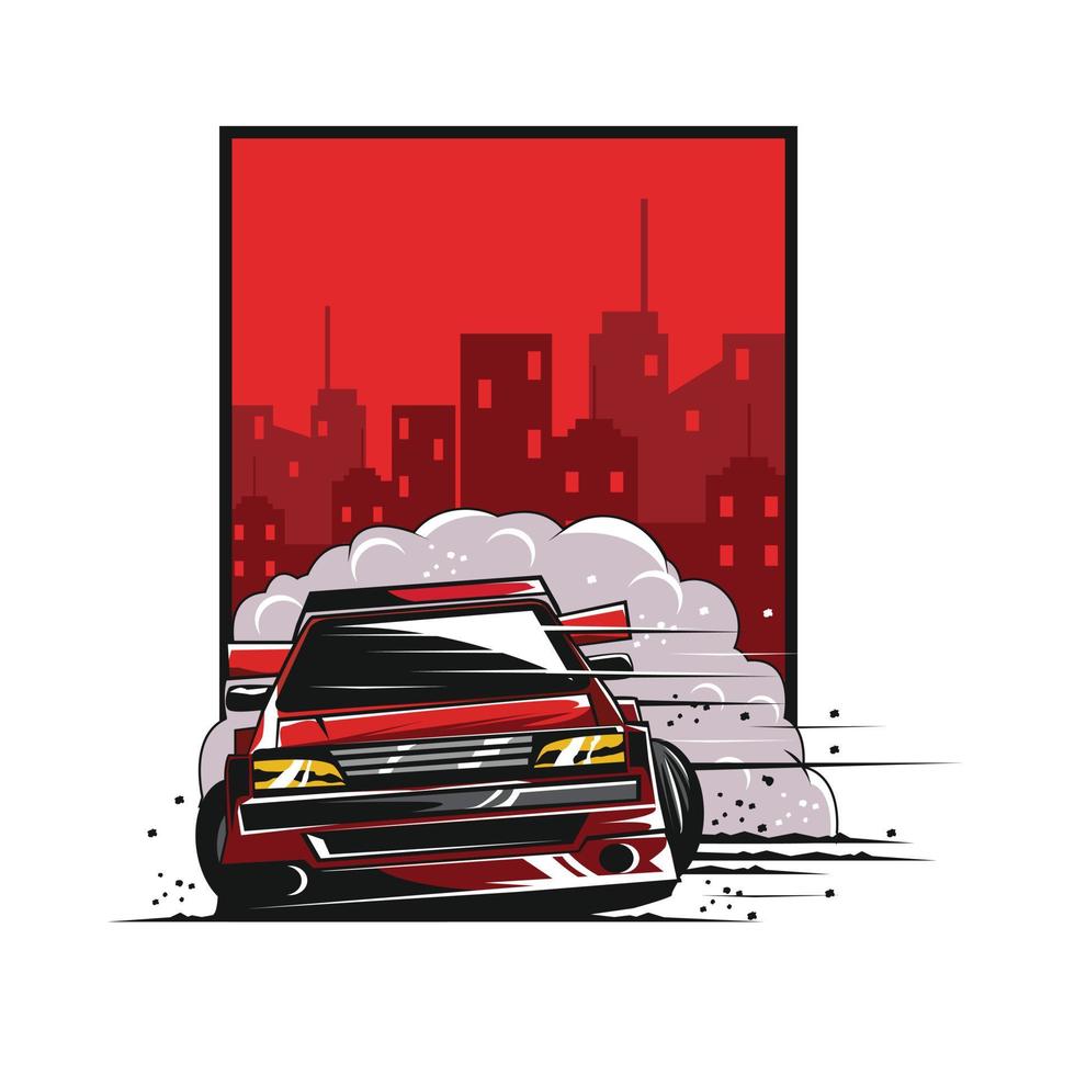 racer in the city vector