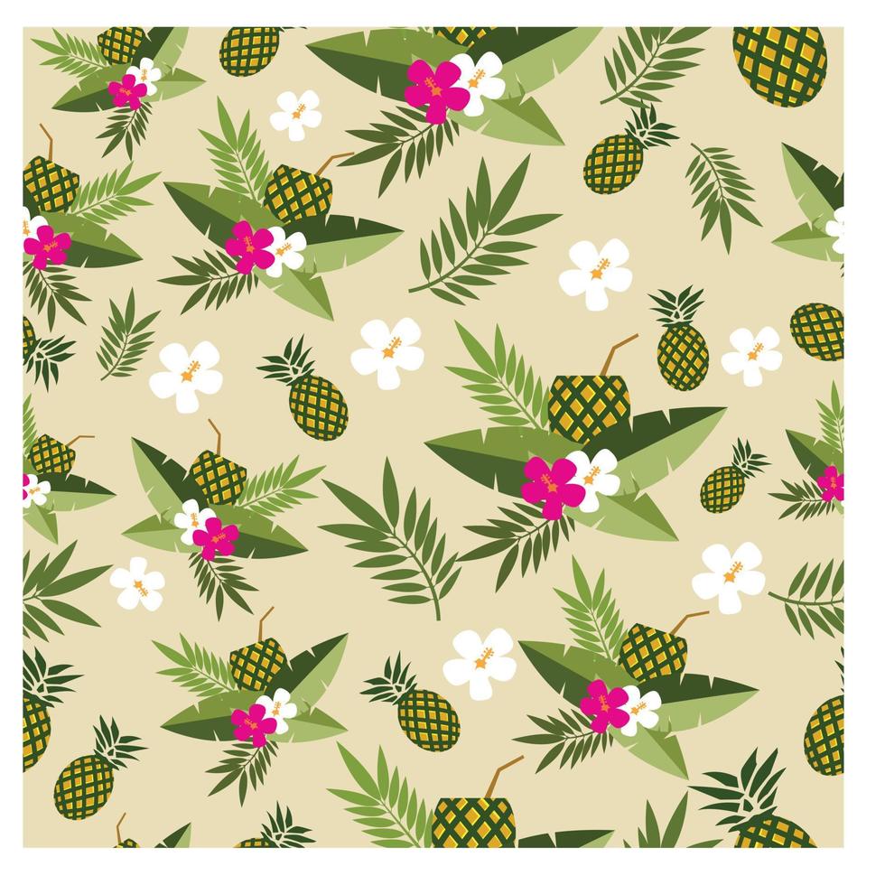 background fresh pineapple vector