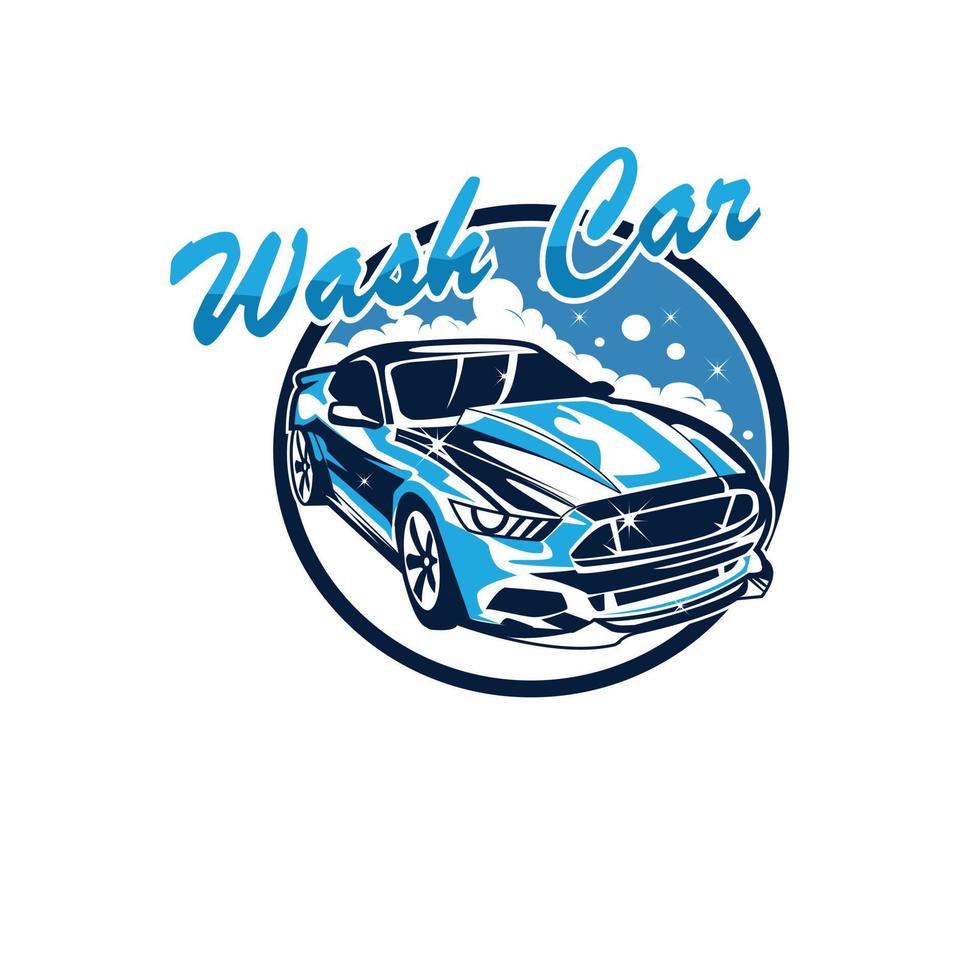 wash car logo vector