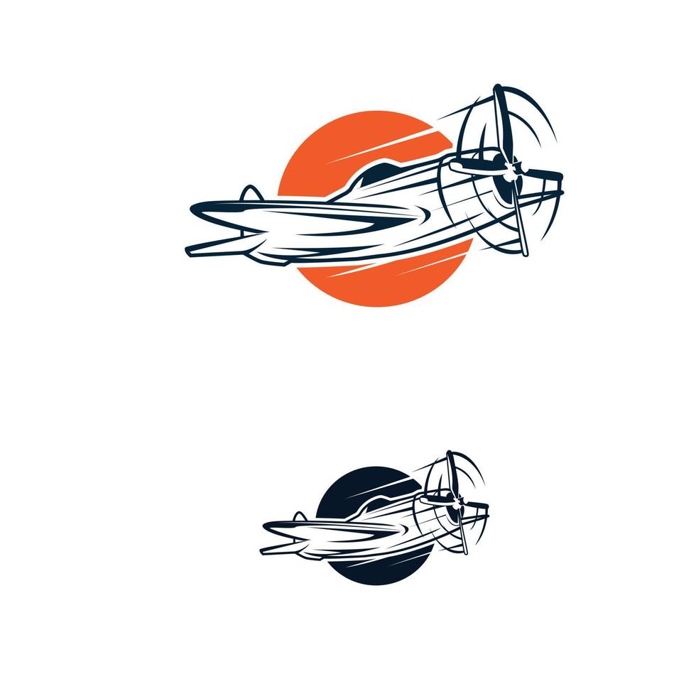 ilustración del logotipo del avión vector
