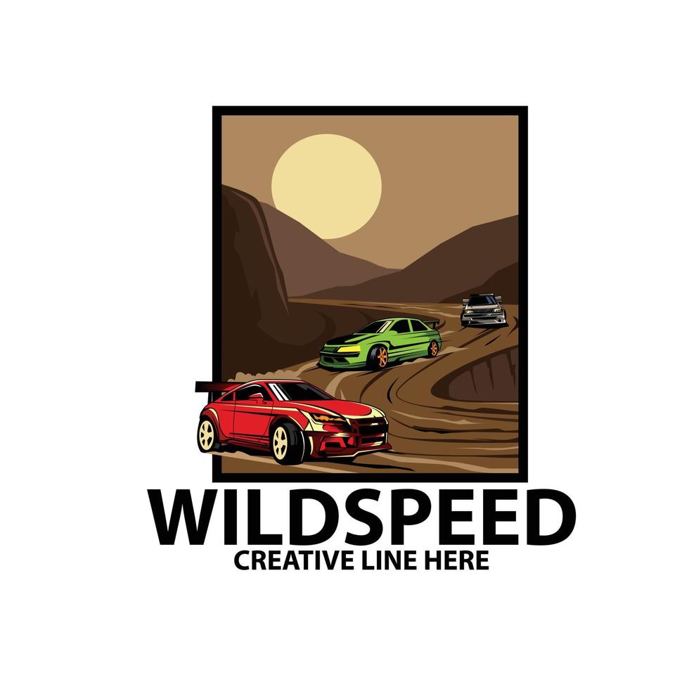 speed car and dust vector