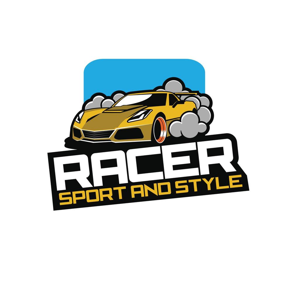 racer logo illustration vector
