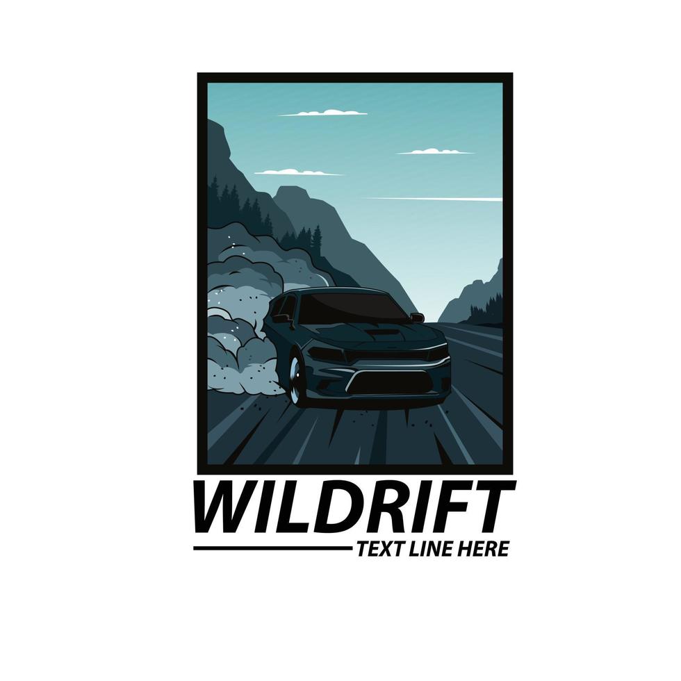 drift on hillside vector