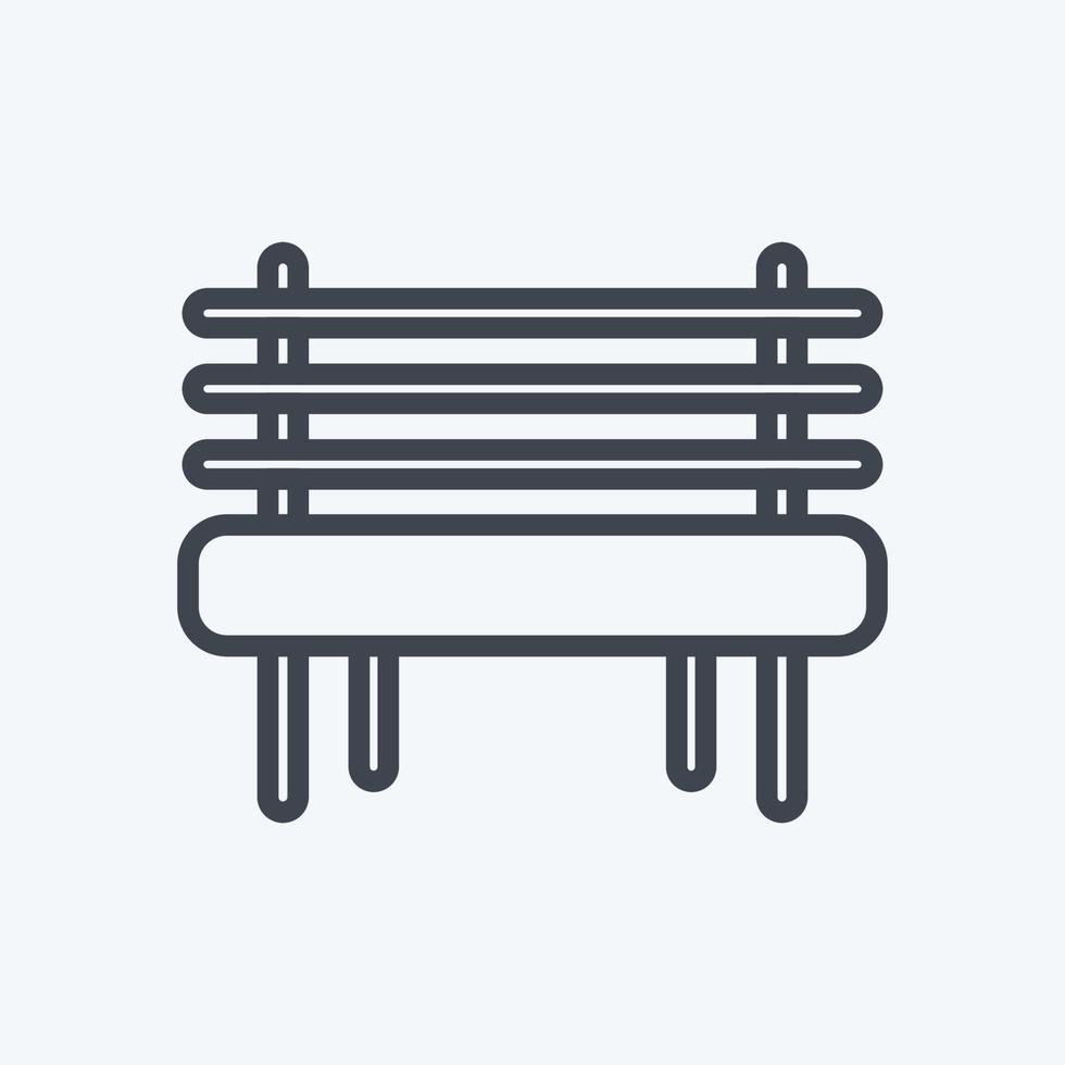 Icon Garden Bench. suitable for garden symbol. line style. simple design editable. design template vector. simple symbol illustration vector