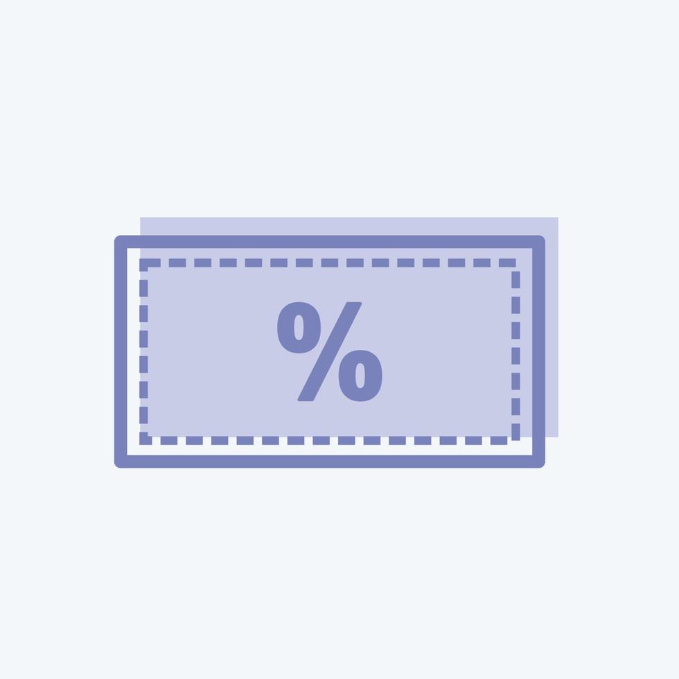 Icon Discount. suitable for digital web symbol. two tone style. simple design editable. design template vector. simple symbol illustration vector