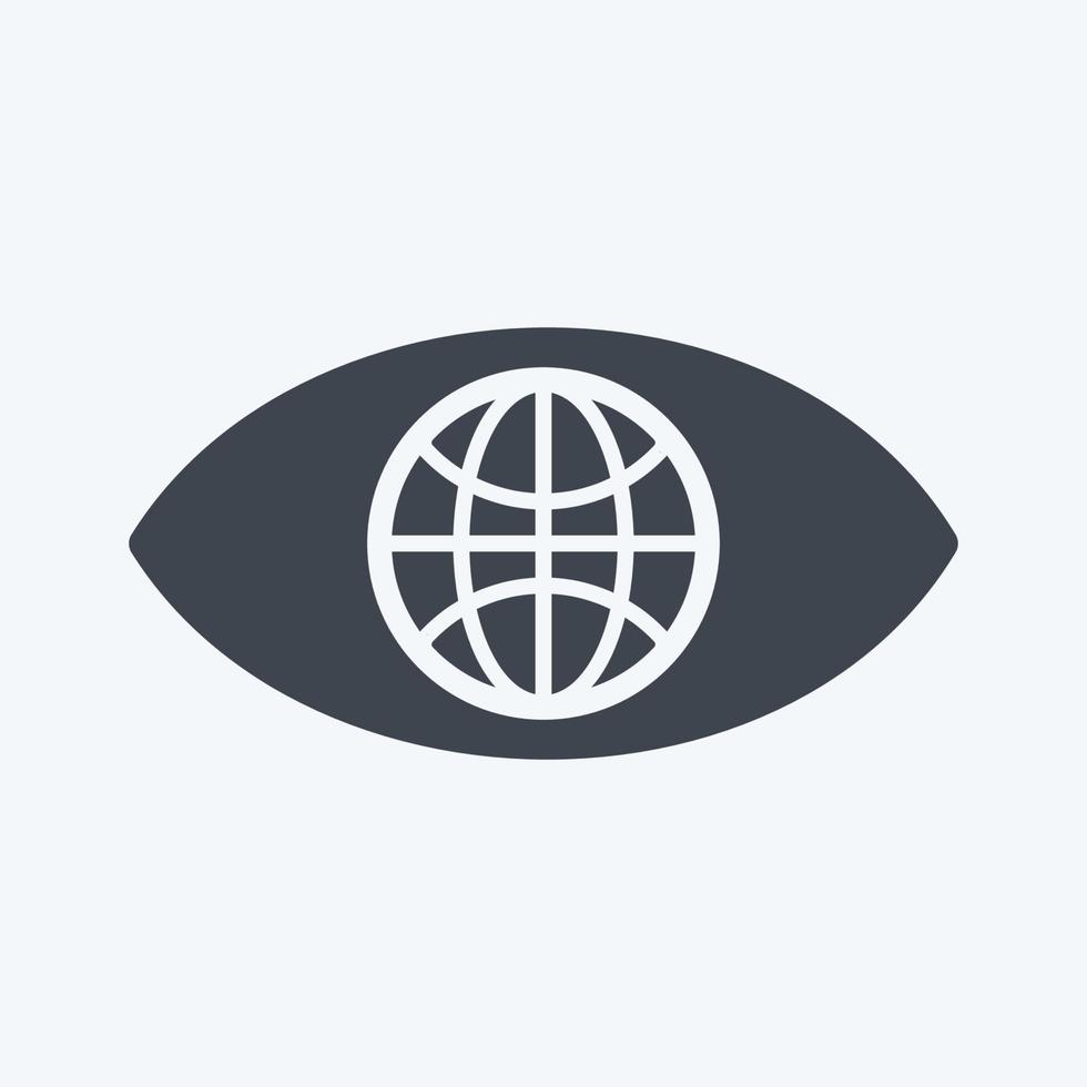 Icon Climate Action. suitable for Community symbol. glyph style. simple design editable. design template vector. simple symbol illustration vector
