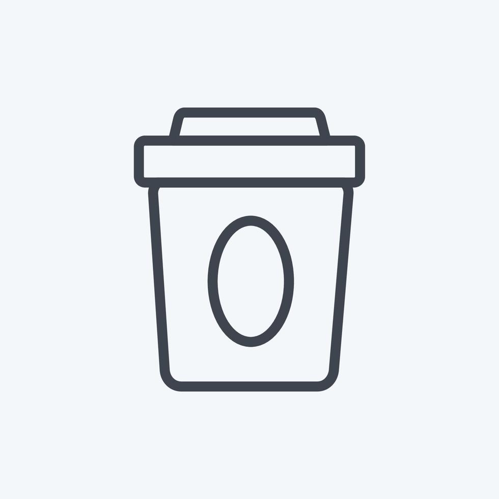 Icon To Go. suitable for Drink symbol. line style. simple design editable. design template vector. simple symbol illustration vector
