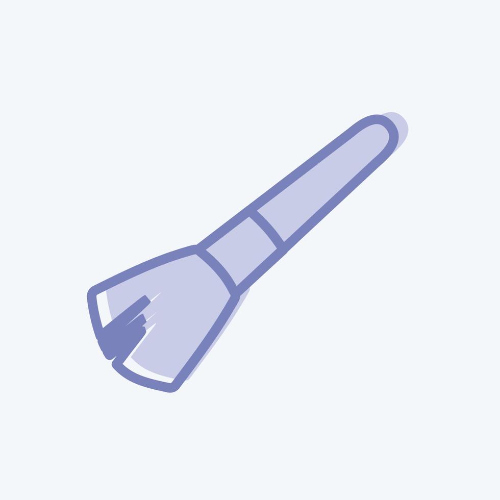 icon blushon brush 2. adecuado para el símbolo de cuidado de la belleza. estilo de dos tonos. diseño simple editable. vector de plantilla de diseño. ilustración de símbolo simple