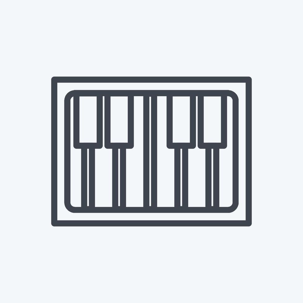 Icon Piano. suitable for Toy symbol. line style. simple design editable. design template vector. simple symbol illustration vector