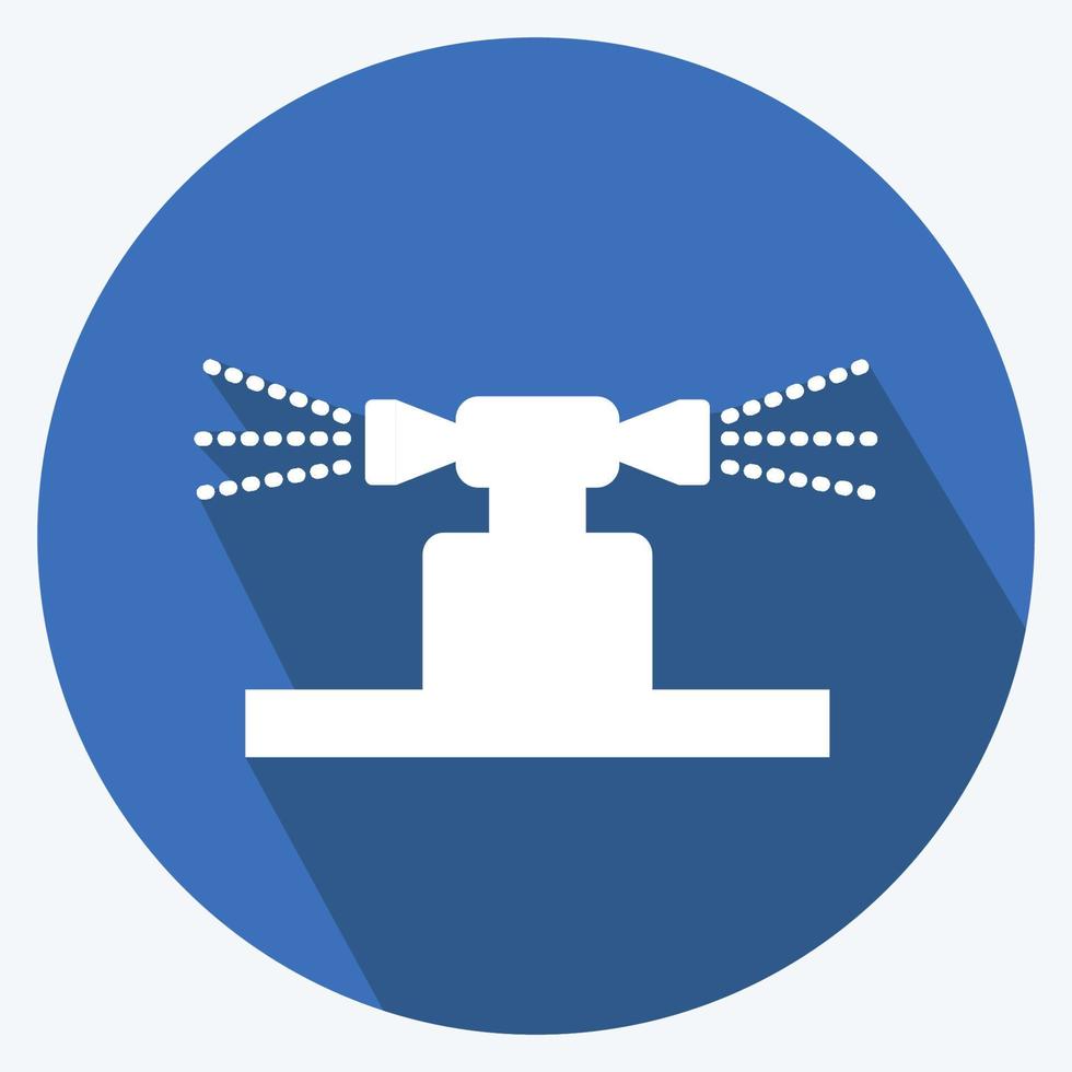 Icon Irrigation. suitable for Garden symbol. long shadow style. simple design editable. design template vector. simple symbol illustration vector