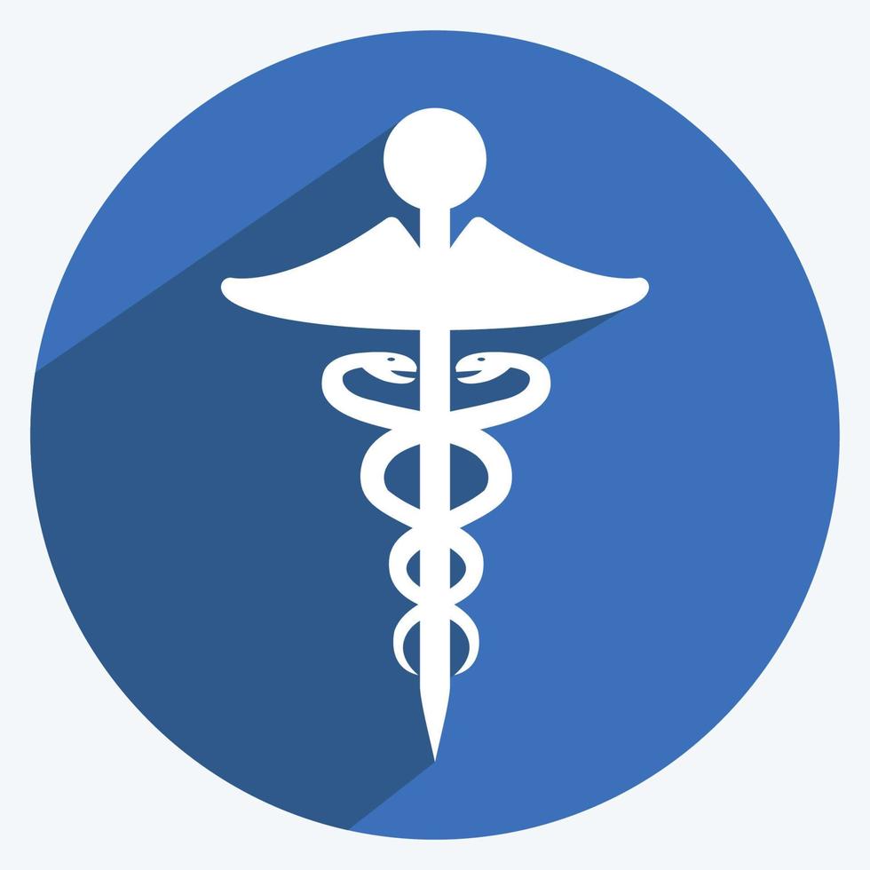 Icon Health Care. suitable for Community symbol. long shadow style. simple design editable. design template vector. simple symbol illustration vector