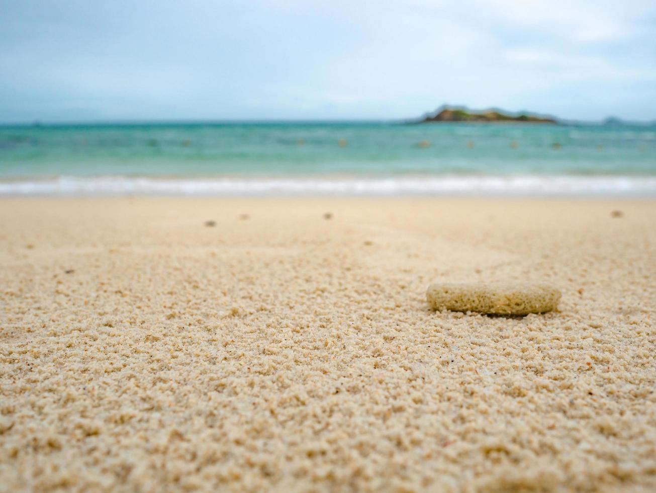 Close up stone on the beach photo