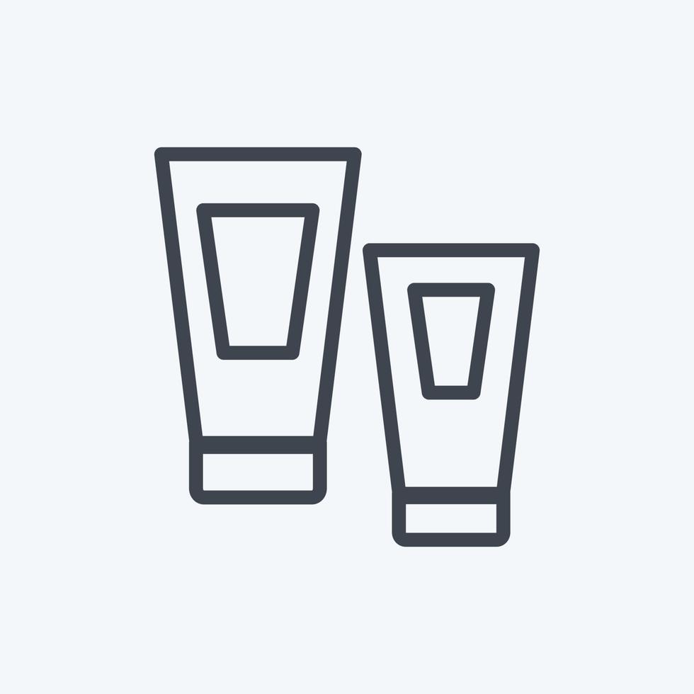 Icon Tubes. suitable for Spa symbol. line style. simple design editable. design template vector. simple symbol illustration vector