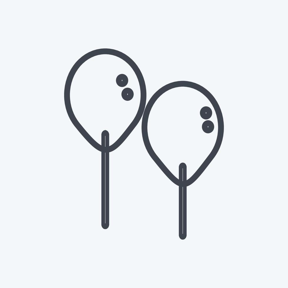 Icon Balloon. suitable for Baby symbol. line style. simple design editable. design template vector. simple symbol illustration vector