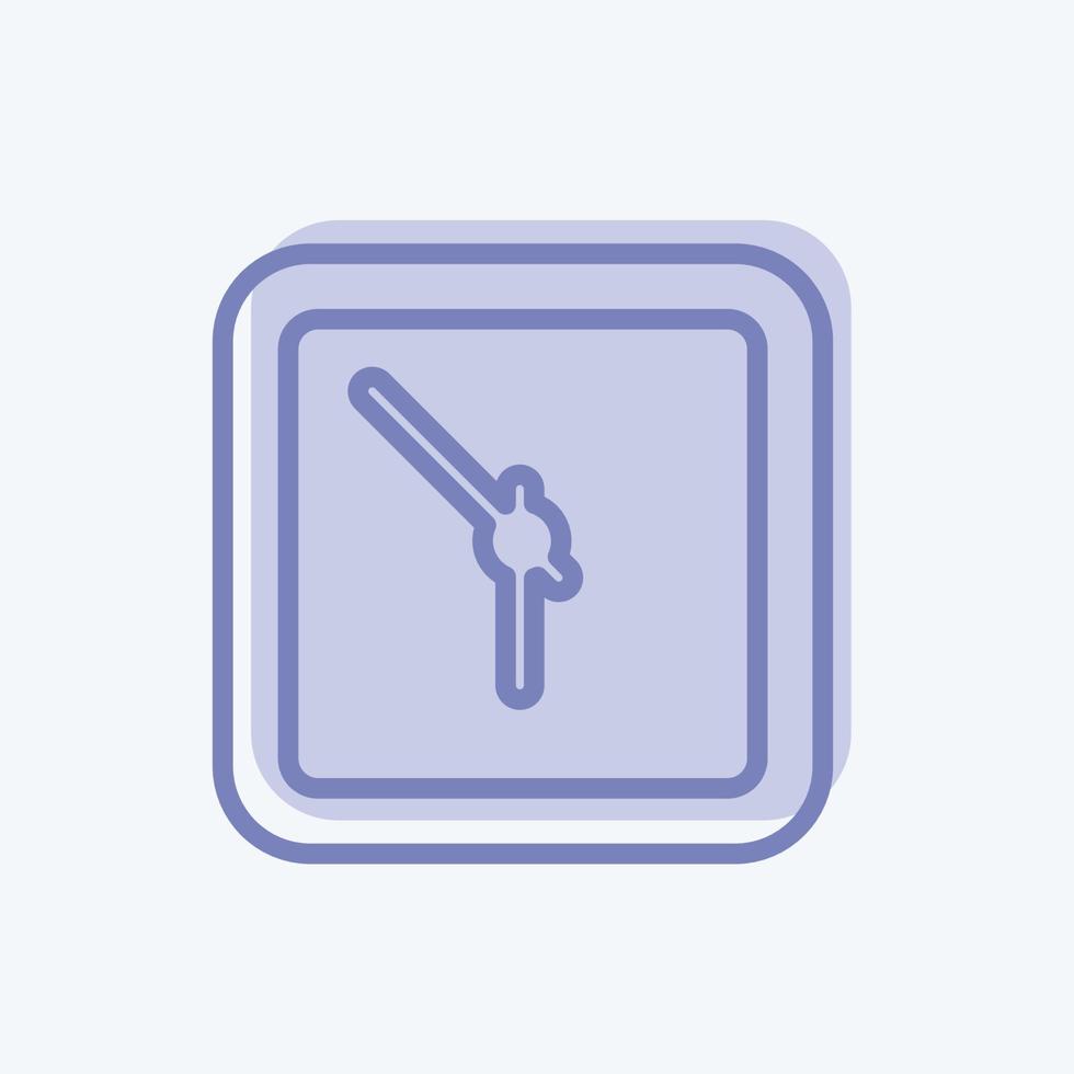 Icon Clock. suitable for Home symbol. two tone style. simple design editable. design template vector. simple symbol illustration vector