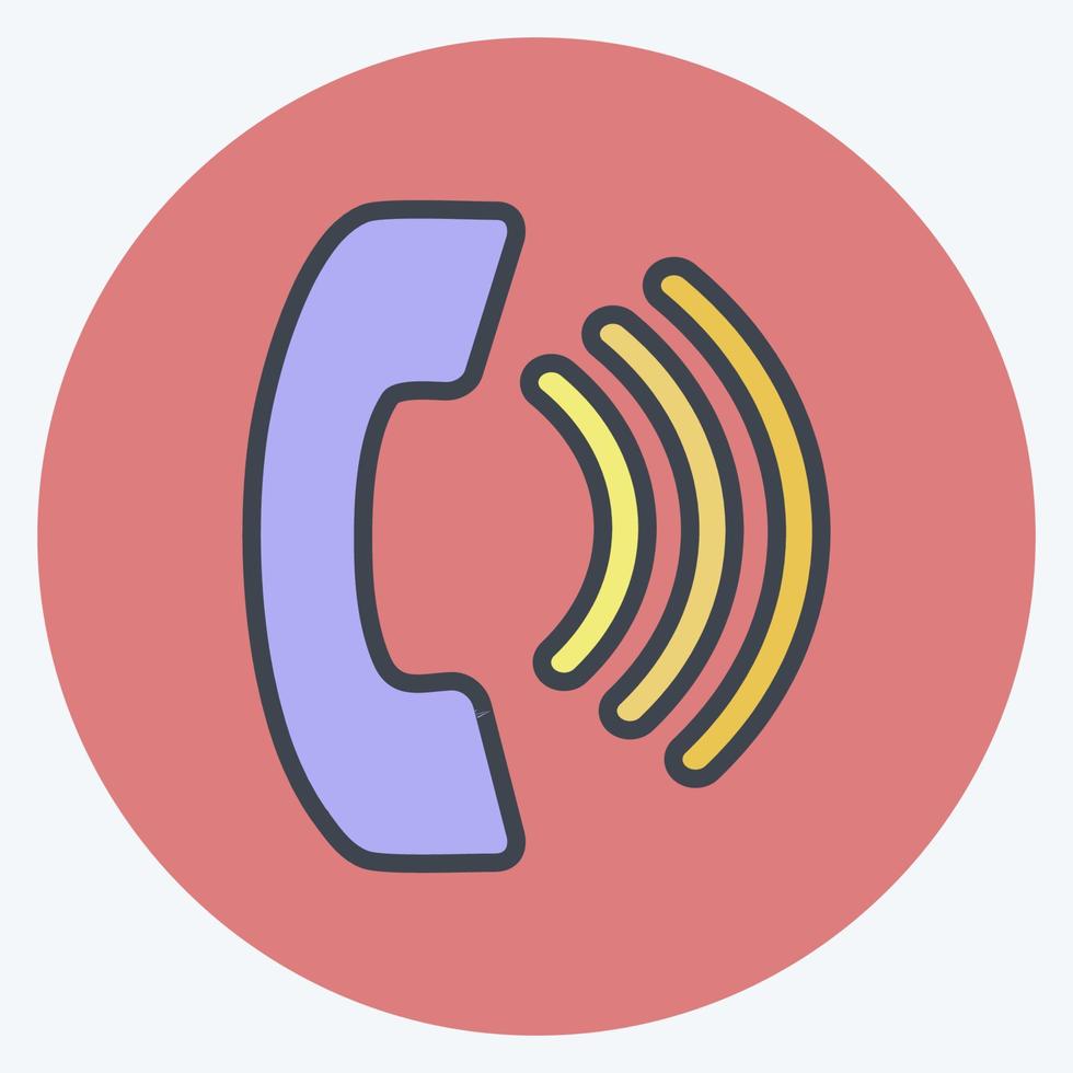 Icon On-going Call. suitable for Education symbol. color mate style. simple design editable. design template vector. simple symbol illustration vector