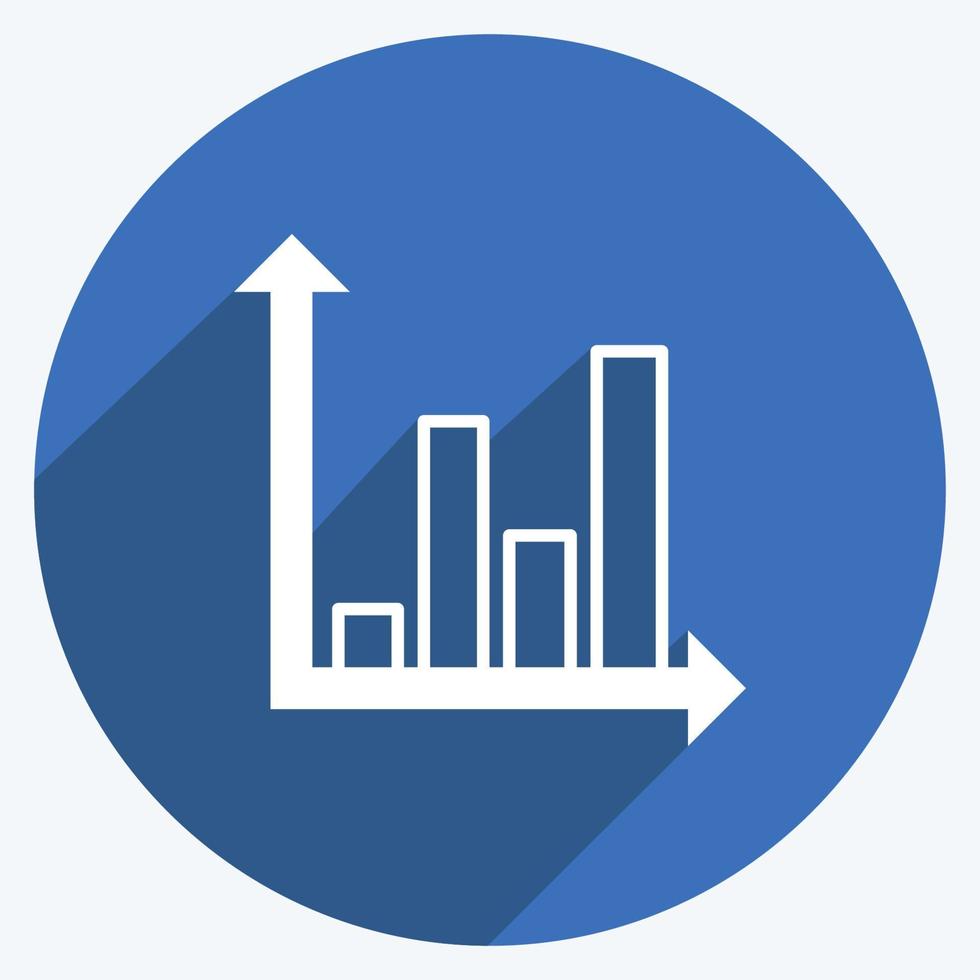 Icon Statistical Analysis. suitable for data analytics symbol. long shadow style. simple design editable. design template vector. simple symbol illustration vector