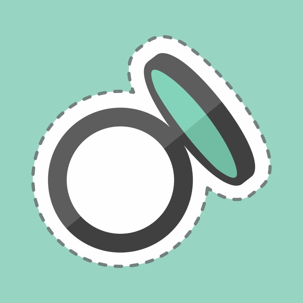 Sticker line cut Shades. suitable for beauty care symbol. simple design editable. design template vector. simple symbol illustration vector