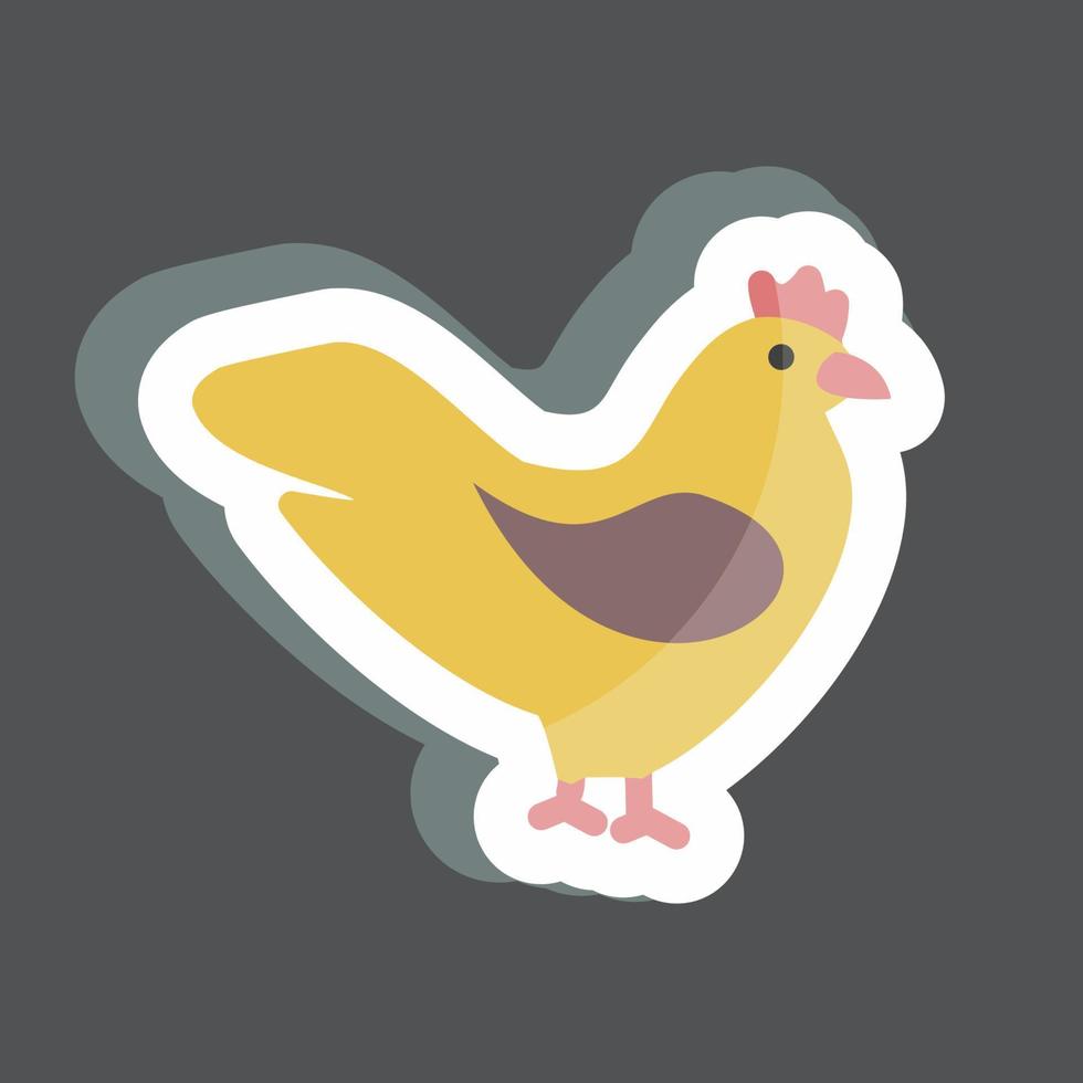 Sticker Chicken. suitable for Garden symbol. simple design editable. design template vector. simple symbol illustration vector