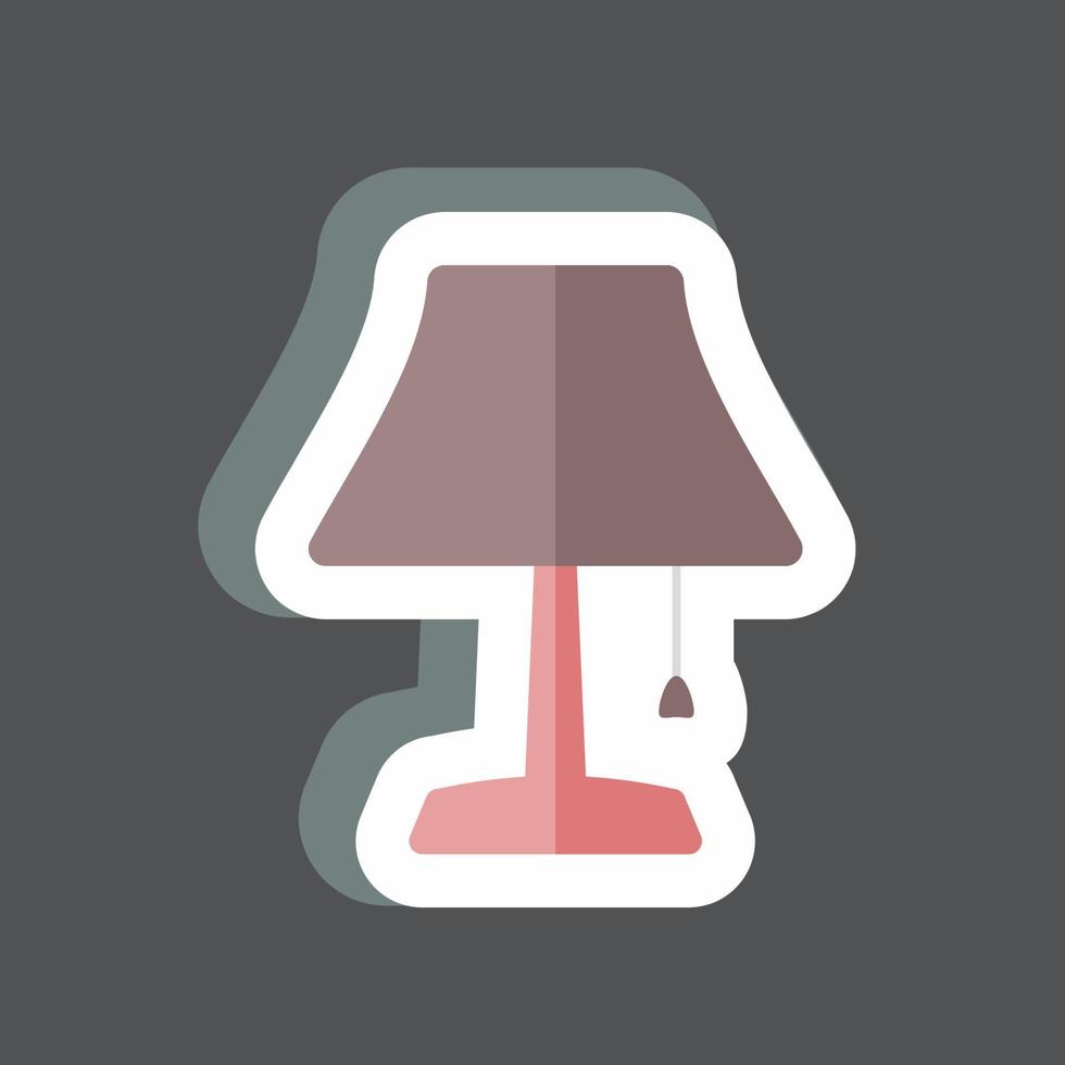 Sticker Table Lamp. suitable for Home symbol. simple design editable. design template vector. simple symbol illustration vector