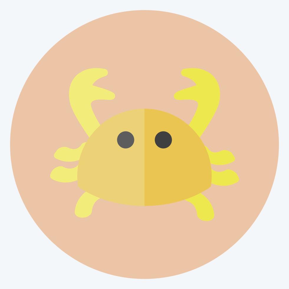 Icon Crab. suitable for Sea symbol. flat style. simple design editable. design template vector. simple symbol illustration vector