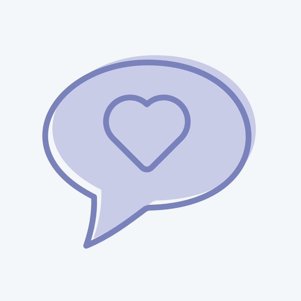 Icon Chat bubble. suitable for Wedding symbol. two tone style. simple design editable. design template vector. simple symbol illustration vector